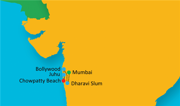 Slum & Bollywood - The Slumdog Millionaire Route Map