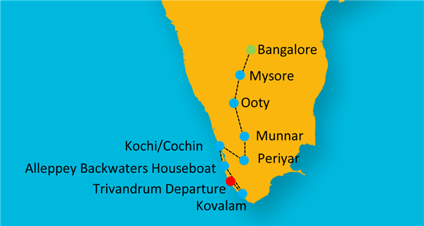 South India Revealed Route Map
