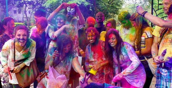 Golden Triangle with Holi